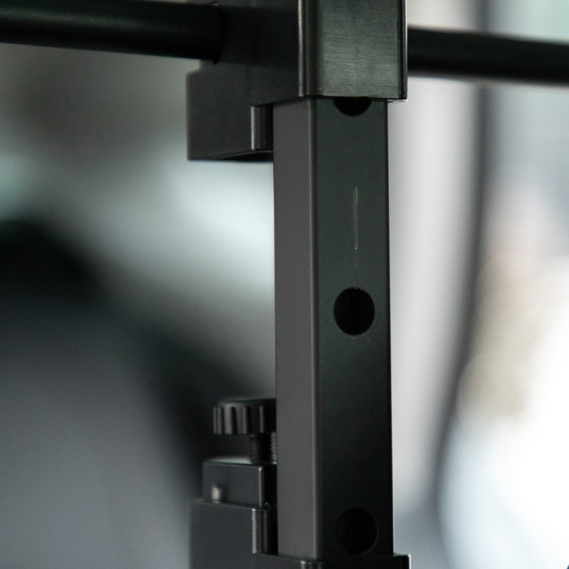 Koiraverkko auton tavaratilaan, terästä, säädettävä 89–150 x 76–124 cm, musta