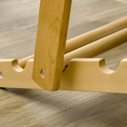 Lepotuoli, säädettävä selkänoja, pyökkipuurunko, taittuva, enint. 120 kg, ruskea