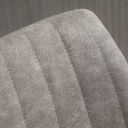 2 kpl baarituoli setti retrotyyli, mikrokuitu, korkeussäädettävä kaasujousella, harmaa/musta