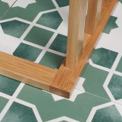 Bambuinen pyyheteline kylpyhuoneeseen, 3-portainen, 48 x 25,8 x 94 cm, luonnonpuu/valkoinen