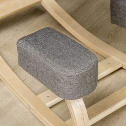 Ergonominen polvituoli työtuoliksi, koivurunko, pehmustettu istuin ja polvityynyt, 120 kg, harmaa