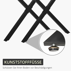 Pöydän jalat X-malli teräs 72 cm 2 kpl musta