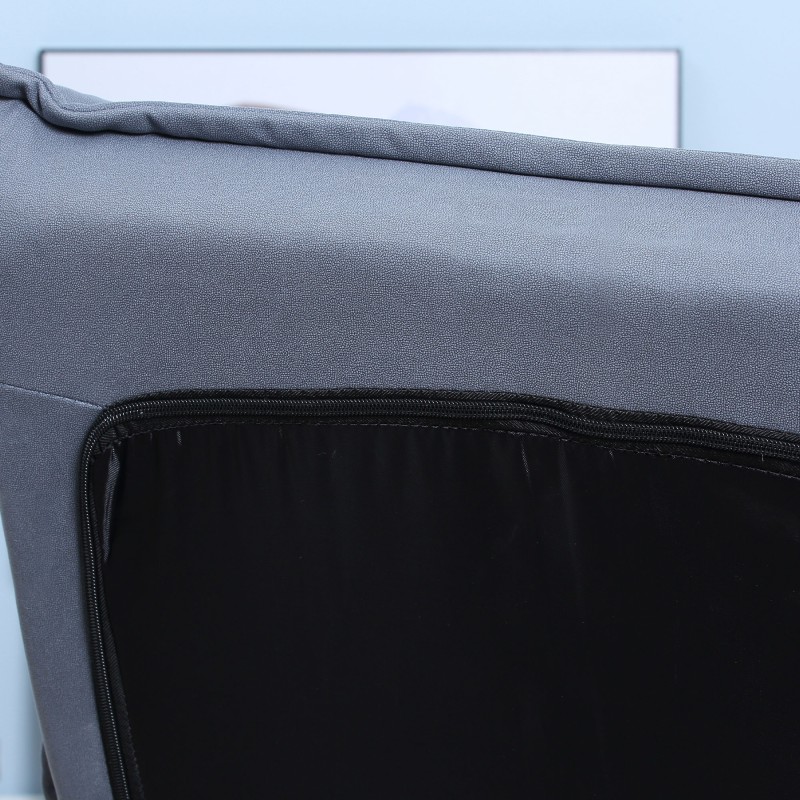 Kääntyvä nojatuoli kallistettavalla selkänojalla, mikrokuitu, teräsrunko, 62 x 70 x 95 cm, harmaa