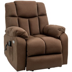 Sähköinen nousu ja lepotuoli ikääntyville taskujousitus 92 x 95 x 107 cm ruskea