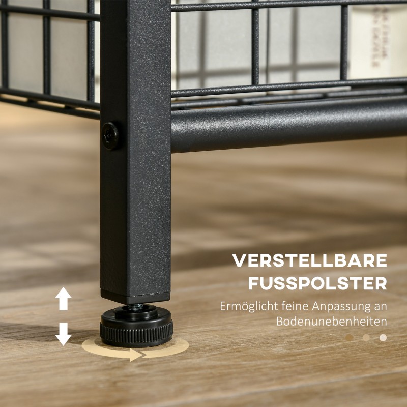 Sivupöytä 2 tasoa karkaistu lasi ja teräs 40 x 40 x 50 cm musta