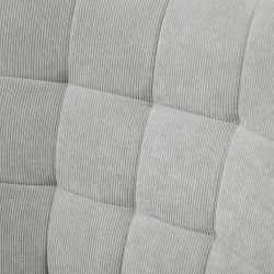 Nojatuoli ja jalkarahi olohuoneeseen, cord-tyylinen kangas, pyökkijalat, harmaa