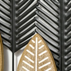 Metallinen 3D-seinäkoriste 2 kpl setti, 40 x 46 cm, musta ja luonnonsävy