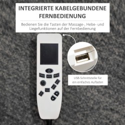 Sähköinen nousu- ja lepotuoli hierontatoiminnolla, keinonahkaa, 90x98x102 cm, 150 kg, musta