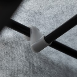 Kankainen vaatekaappi 2 vaatetankoa ja 8 hyllyä 125 x 43 x 162,5 cm tummanharmaa