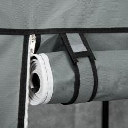 Taitettava kangaskaappi 1 vaatetanko 6 hyllyä 102 x 42,5 x 162,5 cm tummanharmaa