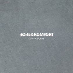 Säilytysrahi sohvapöydäksi, samettipinta, Ø44 x 47,5 cm, harmaa