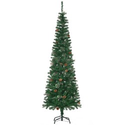 Kapea tekokuusi kävyillä flammennesto muovi metalli 54 x 195 cm vihreä
