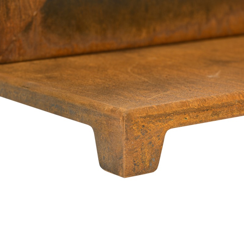 Puutarhan koristeikkuna ulkokäyttöön, metalli, 55 x 19 x 80 cm, rustiikin ruskea