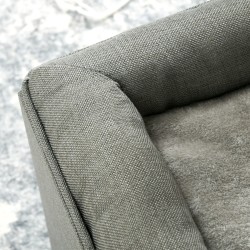 Kissamaja kissanpeti 2-in-1, MDF ja polyesteri, 36,5 x 36,5 x 33 cm, vihreä