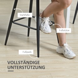 Baarijakkara 2 kpl teräsrunko samettimainen verhoilu 42x55x103 cm harmaa