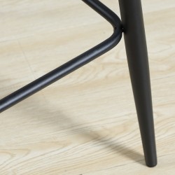 Baarijakkara 2 kpl teräsrunko samettimainen verhoilu 42x55x103 cm harmaa