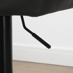 Baarijakkara 2 kpl retro säädettävä keinonahka leinen-tyyli harmaa musta