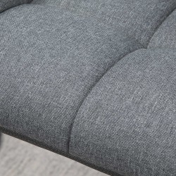 Baarijakkara 2 kpl retro säädettävä keinonahka leinen-tyyli harmaa musta