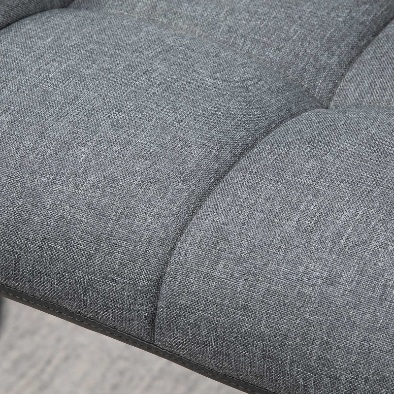 Baarijakkara 2 kpl retro säädettävä keinonahka leinen-tyyli harmaa musta