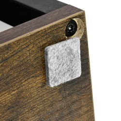 Nelitasoinen kasviteline teräsrungolla 40 x 40 x 81 cm ruskea