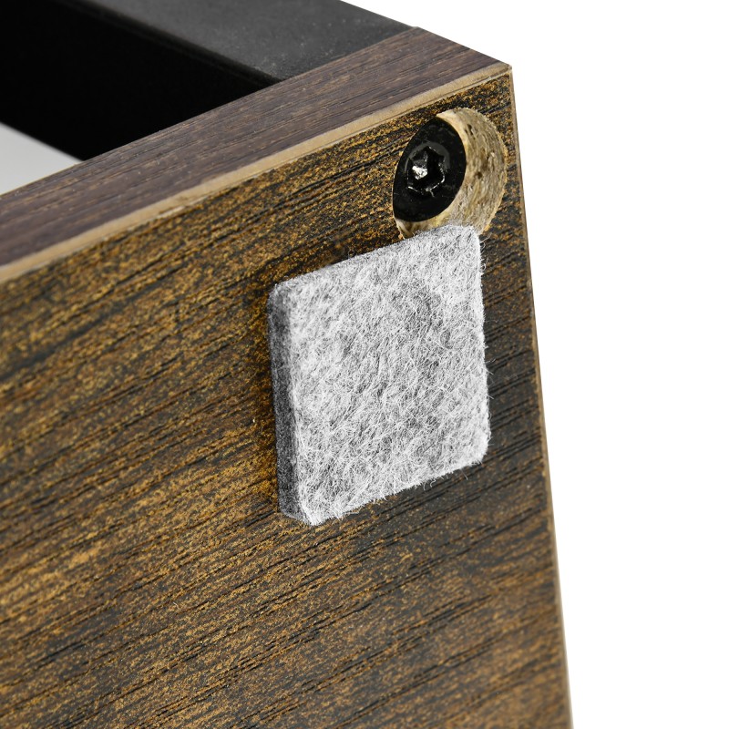 Nelitasoinen kasviteline teräsrungolla 40 x 40 x 81 cm ruskea