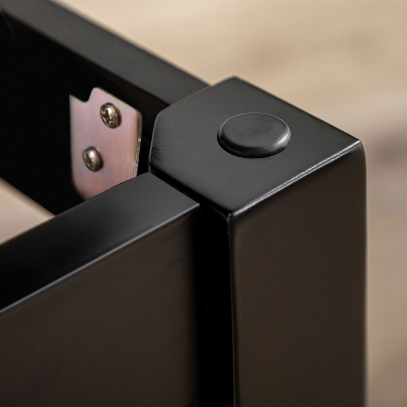 Pianojakkara 1 henkilölle, keinonahka, kumipuu, 75 x 35 x 49 cm, musta