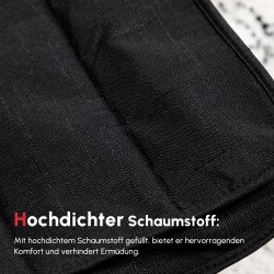 Lepotuoli säädettävällä jalkatuella, koivurunko, polyesteriverhoilu, musta, 66,5 x 94 x 100 cm