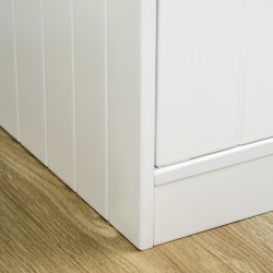 Koiran ruokintakaappi kahdella rosterikupilla 2×2 l, säilytystila 44 l, 60×30×35,5 cm, valkoinen