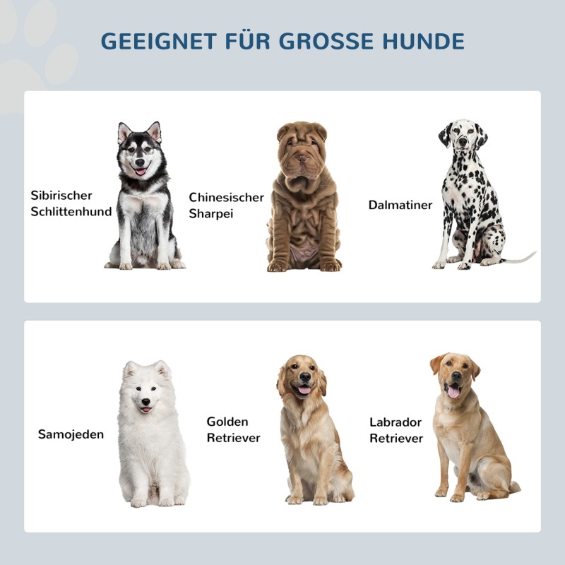 Koiran ruokintakaappi suurille koirille, 2 teräskuppia, 44 l säilytystila, musta