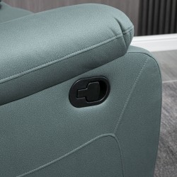 Lepotuoli keinutoiminnolla ja kallistuksella 135°, mikrokuitu, teräsrunko, 93 x 100 x 98 cm, vihreä