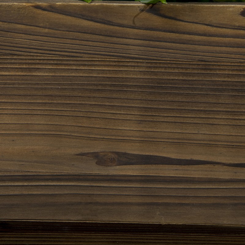 Puutarhalaatikko kärrymallinen kuusen täyspuuta 120 x 53 x 55 cm 45 l ruskea säänkestävä