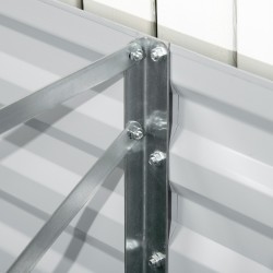 Viljelylaatikko / kukkalaatikko galvanoitu teräs 180 x 90 x 59 cm vaaleanharmaa