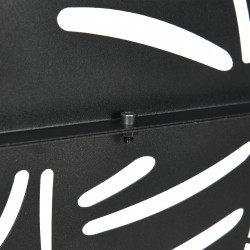 Näkösuoja ulkokäyttöön teräs 122 x 45 x 198 cm musta