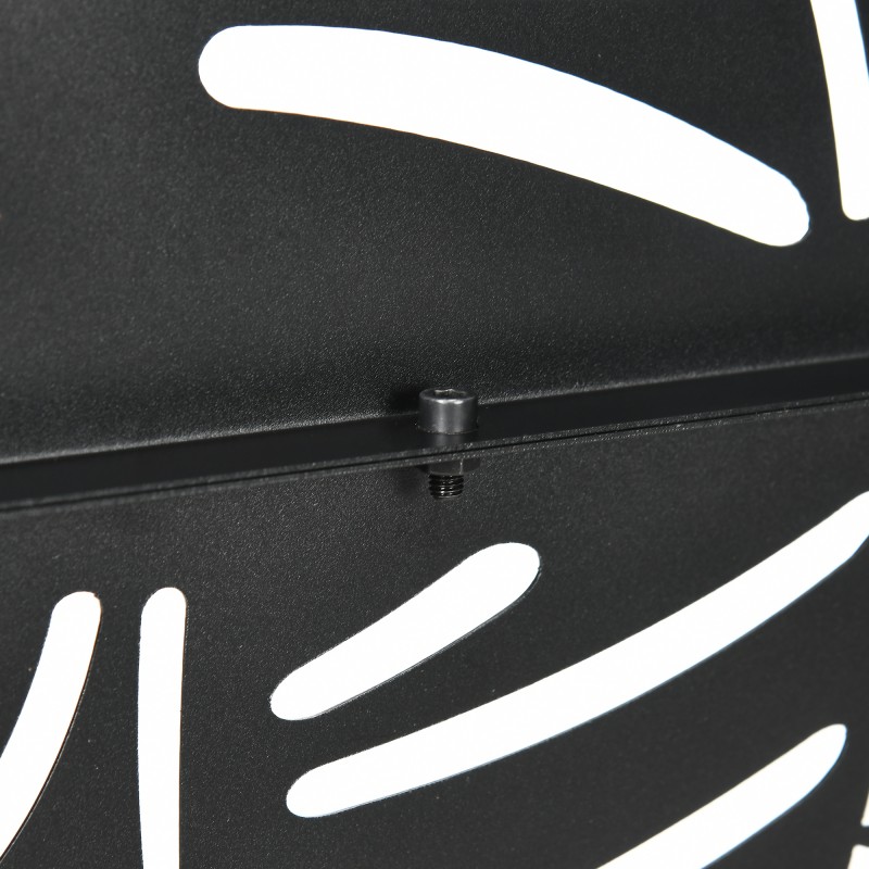 Näkösuoja ulkokäyttöön teräs 122 x 45 x 198 cm musta