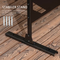 Ulkokäyttöön soveltuva teräksinen näkösuoja palmulehtikuvio 198 x 122 cm musta