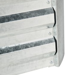 Korotettu viljelylaatikko ja minikasvihuone 3-osainen setti, galvanoitu teräs, 53 x 53 x 90 cm, 76 l, hopea/vihreä