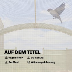 Kasviteltta kaarikattoinen, kokoontaitettava PE, 200 x 80 x 164 cm, valkoinen-vihreä