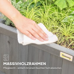 Korotettu viljelylaatikko ristikkoseinällä ja katolla, kuusta, 90 x 45 x 183 cm, tummanharmaa