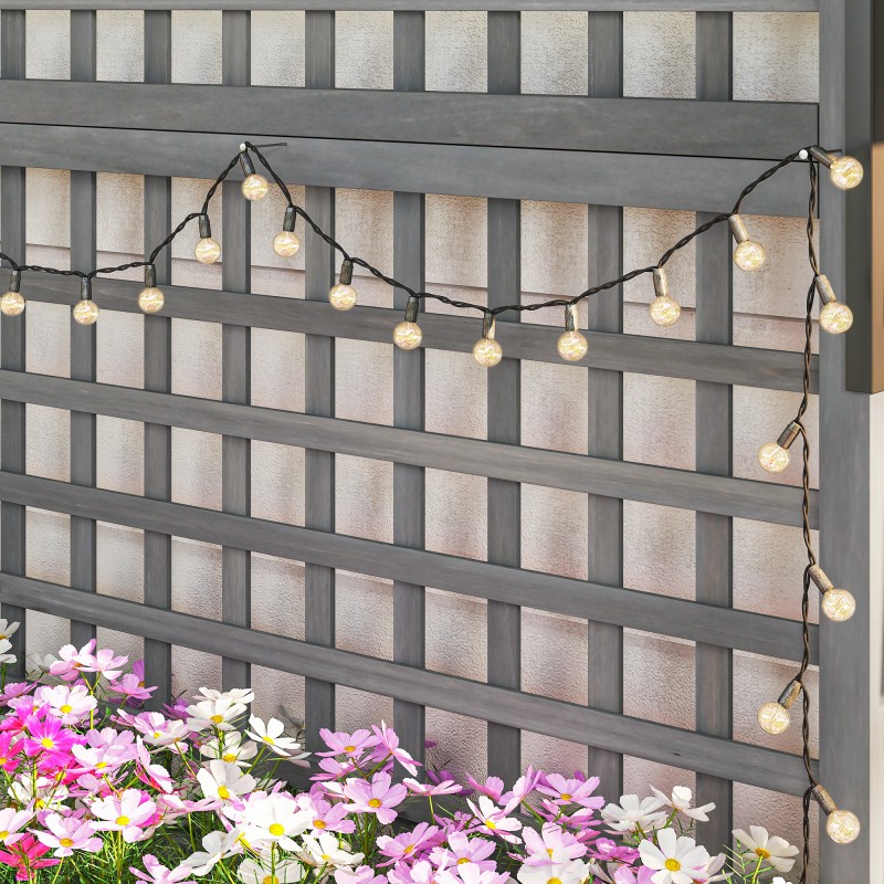 Korotettu viljelylaatikko ristikkoseinällä ja katolla, kuusta, 90 x 45 x 183 cm, tummanharmaa