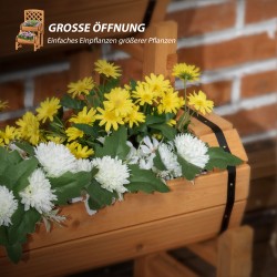 Jalallinen viljelylaatikko köynnöstuella, käsitelty täyspuu, 45 x 45 x 80 cm, ruskea