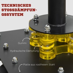 Seisova nyrkkeilyteline kahdella nopeuspallolla ja potkutyynyllä, teräs, säädettävä korkeus 140–205 cm