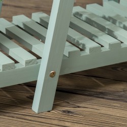 Kukkateline 3 tasoa 6 ruukulle, kuusipuuta, 76 x 26 x 76 cm, vaalea vihreä