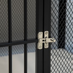 Koiranhäkki metallinen pentu/keskikokoinen koira, vettähylkivä alusta, irrotettava pohjakaukalo, 80 x 55 x 71 cm, musta