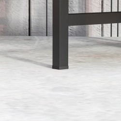 Kukkateline nurkkaan 6 tasoa metallia 60x40x80 cm musta