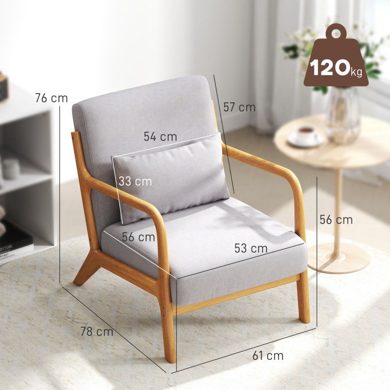 Nojatuoli olohuoneeseen ja makuuhuoneeseen, samettimainen verhoilu, kumipuujalat, 61x78x76 cm, harmaa