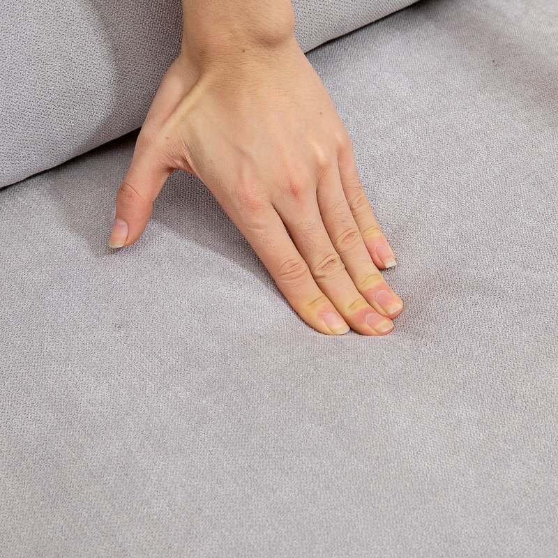 Nojatuoli olohuoneeseen ja makuuhuoneeseen, samettimainen verhoilu, kumipuujalat, 61x78x76 cm, harmaa