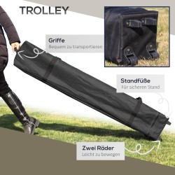 Taitettava paviljonki ulkokäyttöön, korkeussäädettävä, 4x4 m, 4 verkko­seinää, tuuletuskatto, cremevalkoinen