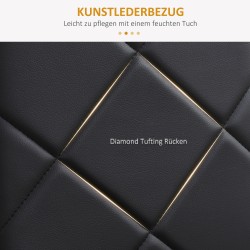 Ruokapöydän tuolit 4 kpl, keinonahka, teräsjalat, 50 x 41 x 97 cm, musta