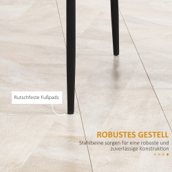 Ruokapöydän tuolit 4 kpl, keinonahka, teräsjalat, 50 x 41 x 97 cm, musta