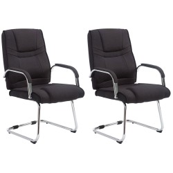 Ylellinen keinutuolipari kankaalla ergonominen ja tukeva metallirunko